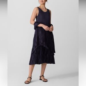 Eileen Fisher crushed silk dress